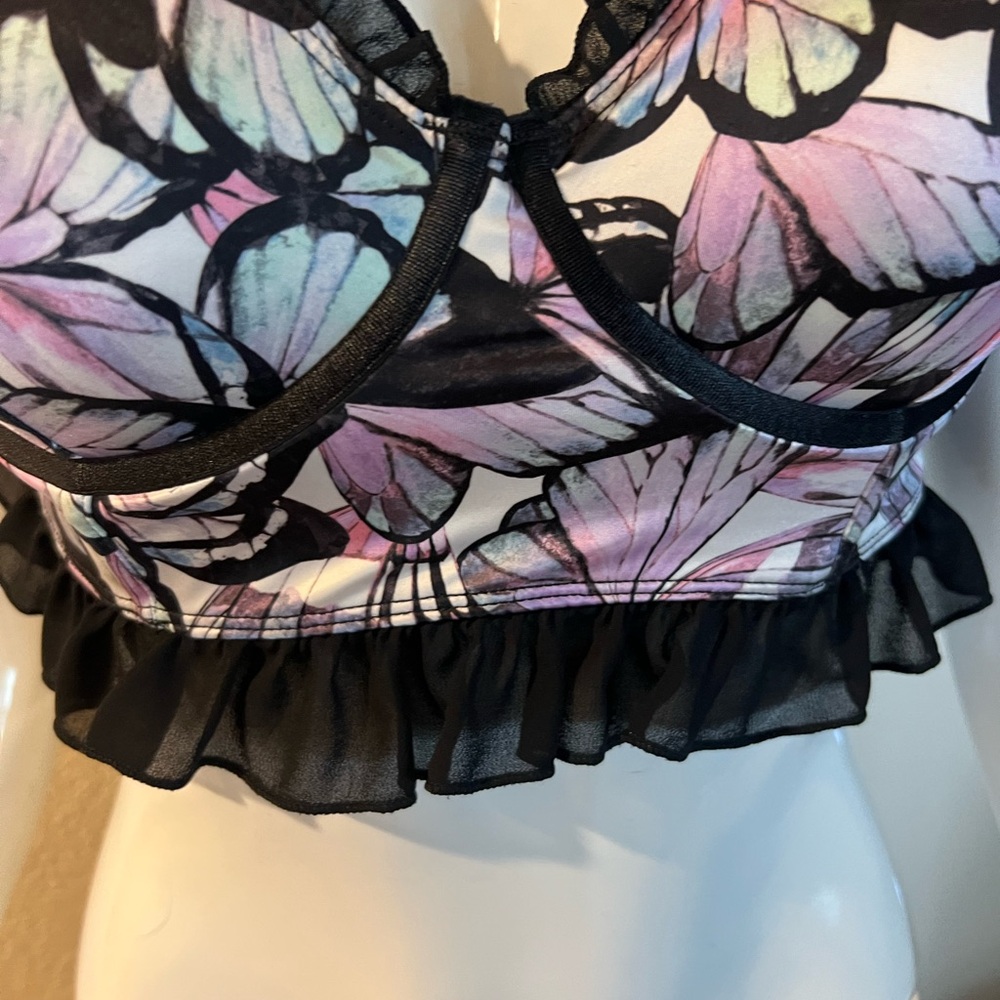 Torrid butterfly print Balconette Bra underwire - Picture 2 of 9